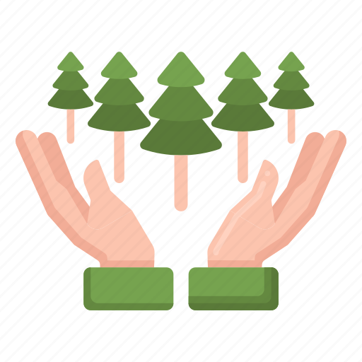 Tree, in, hand, forest, nature icon - Download on Iconfinder