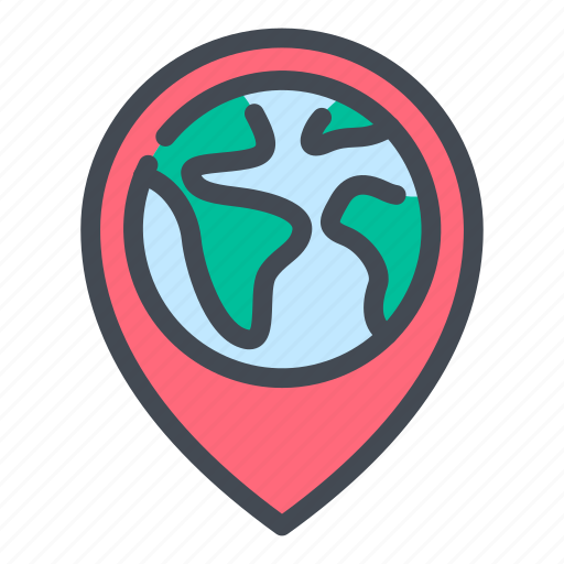 Globe, world, planet, location, pin, pointer, marker icon - Download on Iconfinder