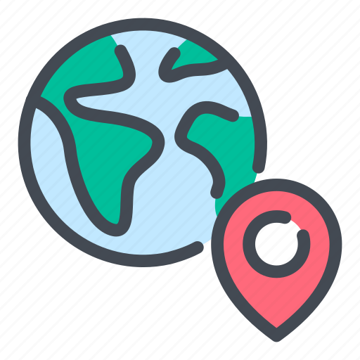 Globe, world, planet, map, pin, pointer, marker icon - Download on Iconfinder