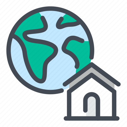 Globe, world, planet, worldwide, home, house icon - Download on Iconfinder