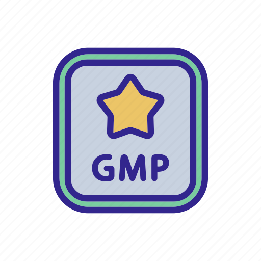 Certified, gmp, good, mark, outline, product, proven icon - Download on Iconfinder