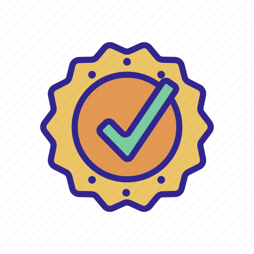Best, certified, gmp, good, mark, outline, seller icon - Download on Iconfinder