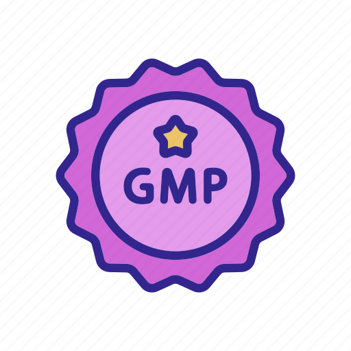 Certified, gmp, good, mark, outline, product, year icon - Download on Iconfinder