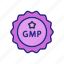 certified, gmp, good, mark, outline, product, year 