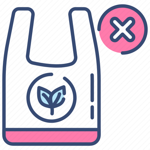 No, plastic, bag, cross, sign icon - Download on Iconfinder