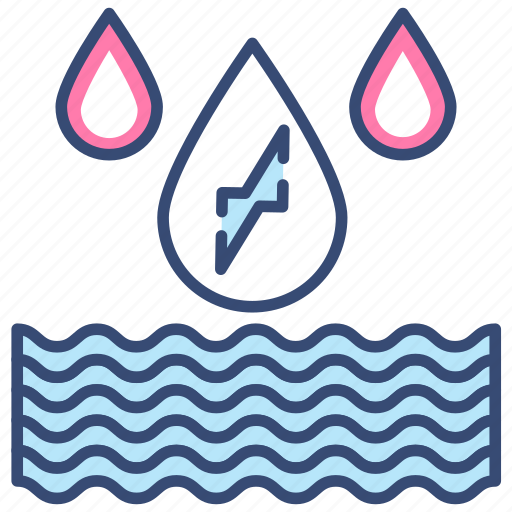 Water, energy, power, waves, drops, hydraulic, source icon - Download on Iconfinder