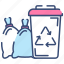 recycling, waste, dustbin, bin, sack, garbage 