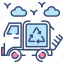 recycling, van, garbage, green, transport, mobility 