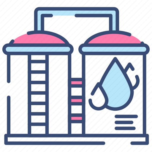 Water, storage, reservoirs, tank, drops, dams, plants icon - Download on Iconfinder
