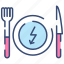 energy, consumption, fork, knife 