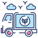 eco, courier, green, delivery, van