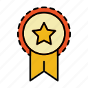 badge, business, reward, seal, star, startup, winner