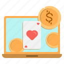 card, casino, gambling, laptop, online, poker