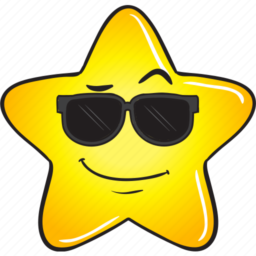 Cartoon, emoji, gold, smiley, star icon - Download on Iconfinder