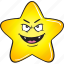 cartoon, emoji, gold, smiley, star 