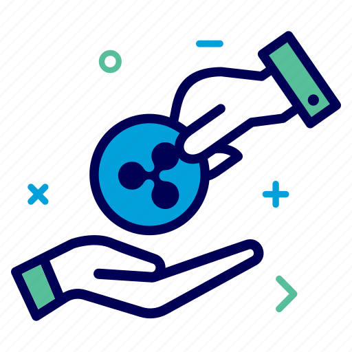 Charity, crypto, currency, hand, help, money, ripple icon - Download on Iconfinder