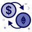 convert, crypto, currency, dollar, ethereum, ethereumcoin, money 