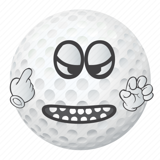 Ball, cartoon, emoji, face, golf, smiley icon - Download on Iconfinder