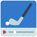 golf, video, sport, player, club