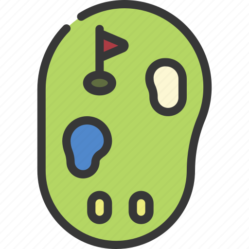 Golf, hole, birds, eye, sport, course icon - Download on Iconfinder