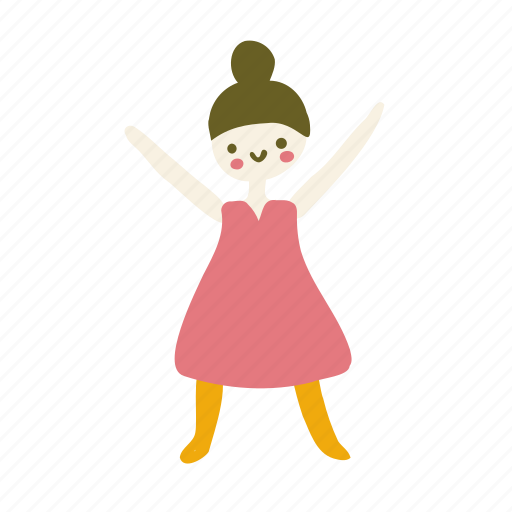Joy, happiness, girl, up, wake, morning icon - Download on Iconfinder