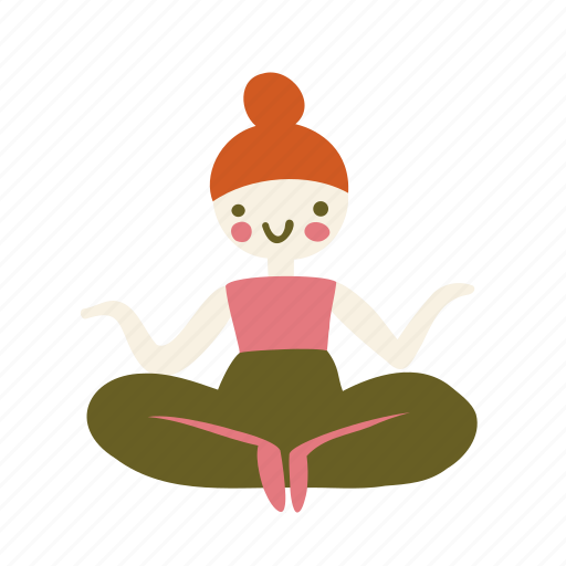 Yoga, girl, cute, meditation, morning icon - Download on Iconfinder