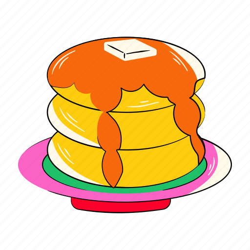Pancake, hot cake, griddle cake, batter cake, crumpet icon - Download on Iconfinder