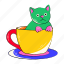 cat cup, cat mug, teacup, colourful mug, cute cat 