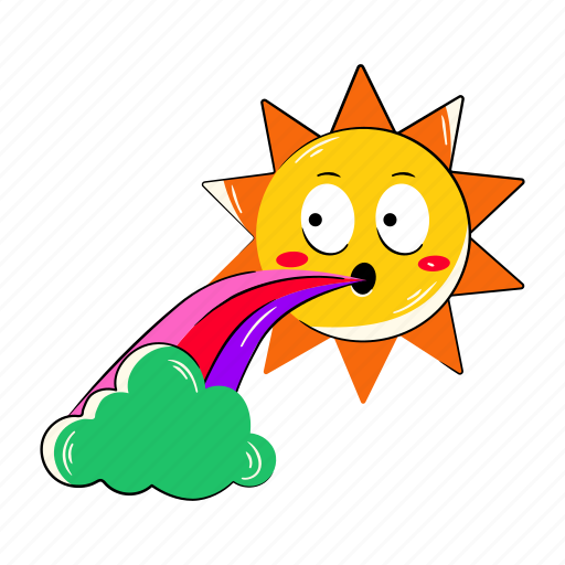 Sun, laughing sun, happy sun, shining sun, colourful sun icon - Download on Iconfinder