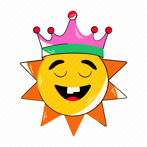 Sun, laughing sun, happy sun, shining sun, colourful sun icon - Download on Iconfinder