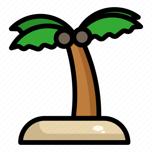 Beach, coconut, plant, summer, tree, vacation icon - Download on Iconfinder