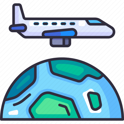 International flight, worldwide, global, flight route, fly, airport, flight icon - Download on Iconfinder