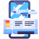 e ticket, mobile, app, digital, online, airport, flight, travel, service