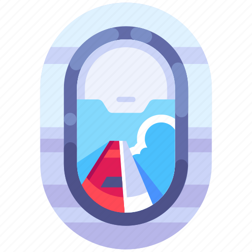 Plane, window, view, porthole, sky, airport, flight icon - Download on Iconfinder
