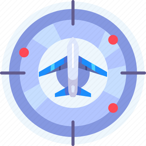 Radar, control, signal, target, route, airport, flight icon - Download on Iconfinder