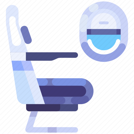 Seat, window, plane, flight, fly, airport, travel icon - Download on Iconfinder