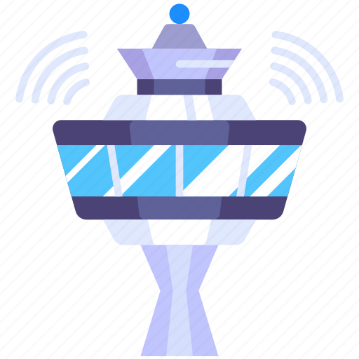 Tower control, traffic, airport, building, radar, flight, travel icon - Download on Iconfinder