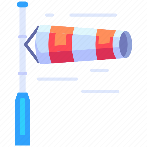 Windsock, meteorology, wind cone, airsock, windy, airport, flight icon - Download on Iconfinder