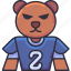 mascot, character, creature, doll, bear, american football, sport, rugby, football club 