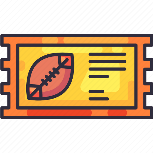 Ticket, match ticket, access, entry tickets, coupon, american football, sport icon - Download on Iconfinder