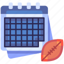 calendar, match, schedule, date, ball, american football, sport, rugby, football club