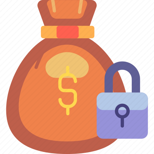 Business, finance, company, lock, money bag, protection, security icon - Download on Iconfinder