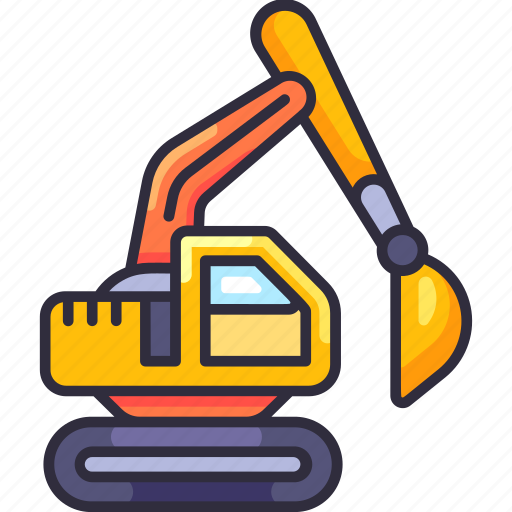 Construction, architecture, construction tools, excavator, digger, bulldozer, vehicle icon - Download on Iconfinder