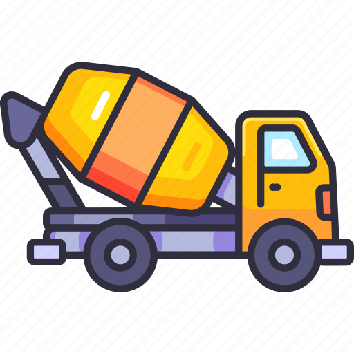 Construction, architecture, construction tools, mixer truck, cement, concrete, vehicle icon - Download on Iconfinder