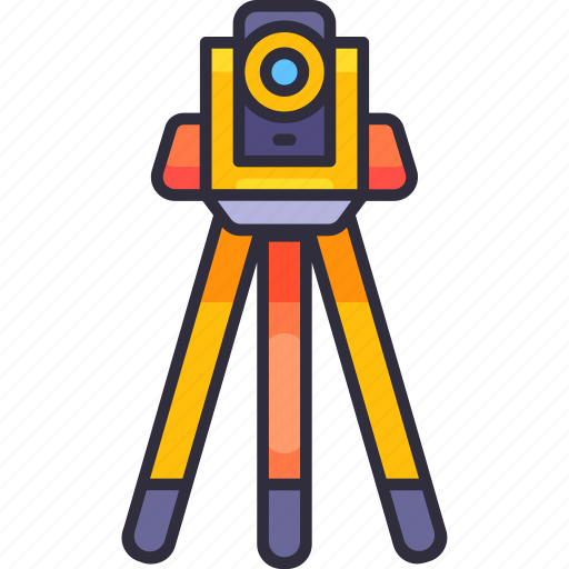 Construction, architecture, construction tools, theodolite, tripod, engineering, gyro icon - Download on Iconfinder