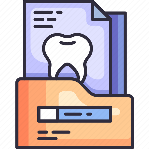 Dentistry, dental, dentist, dental record, folder, file, patient icon - Download on Iconfinder