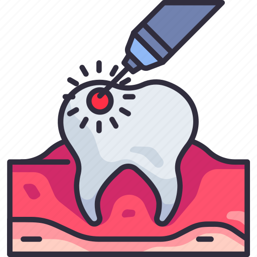 Dentistry, dental, dentist, laser, treatment, gum, clean icon - Download on Iconfinder