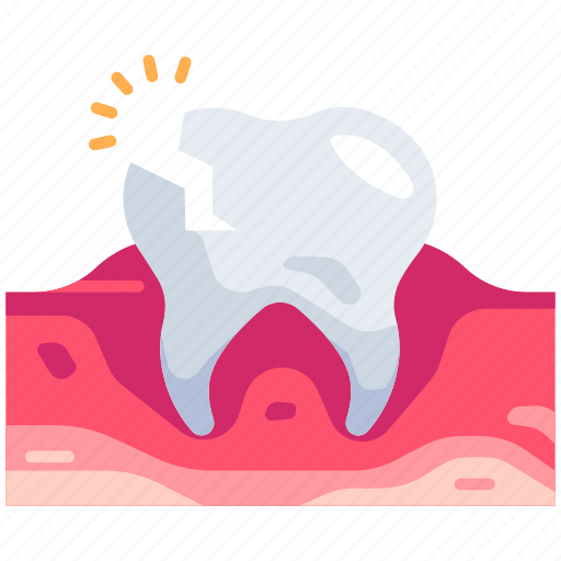 Dentistry, dental, dentist, broken, tooth crack, cavity, molar icon - Download on Iconfinder