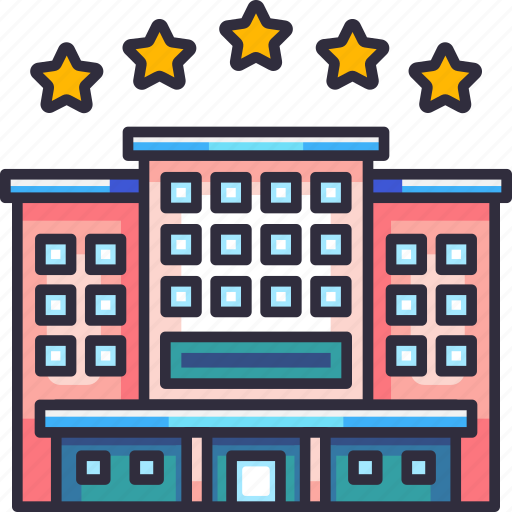Hotel service, hotel, accommodation, 5 star hotel, building, luxury hotel, hospitality icon - Download on Iconfinder
