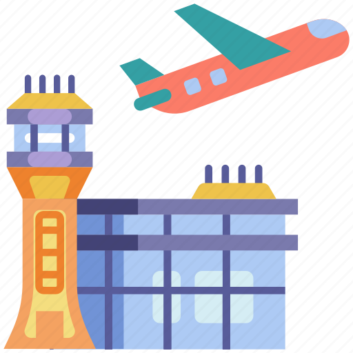 Hotel service, hotel, accommodation, airport pick up, airport, flight, take off icon - Download on Iconfinder